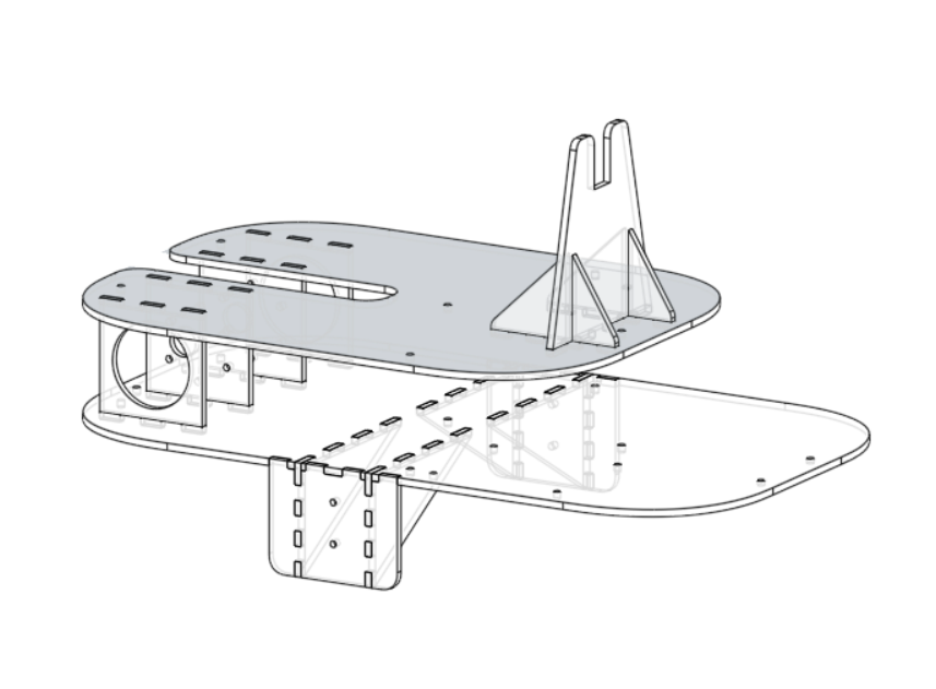 CAD model of robot chassis
